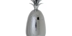 Ananas beker zilver gelijnd 400ml Cosy & Trendy