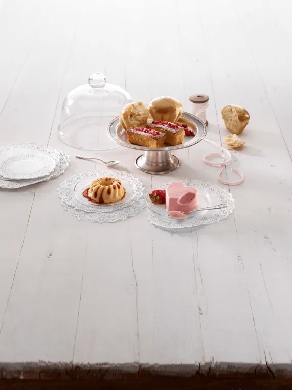 Bakvorm voor 6 Mini Tulband Rood Silicone Lékué