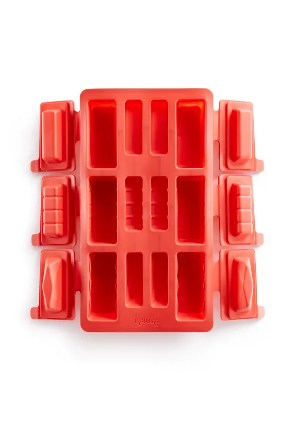 Bakvorm voor 6 Rechthoekige Mini Buches Silicone Lékué