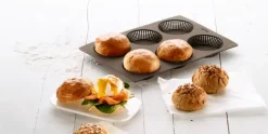 Bakvorm voor 6 Ronde Broodjes Lékué