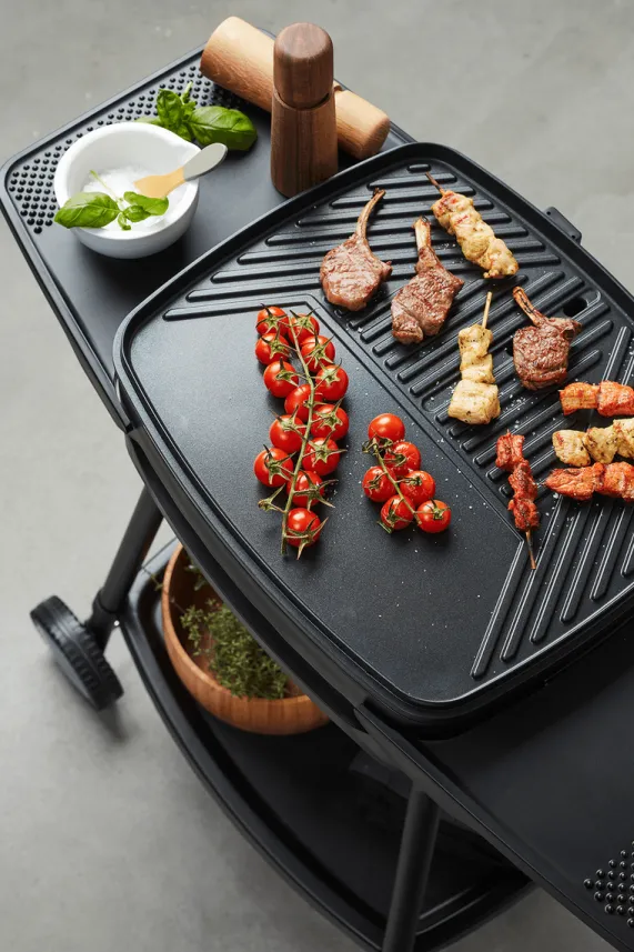 Barbecue elektrisch Alexia zijtafels
