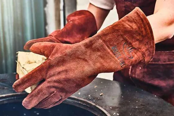BBQ handschoenen leder Whitefire