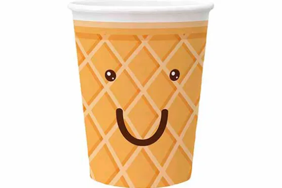Beker karton 25 cl Icecream set van 8 PAW