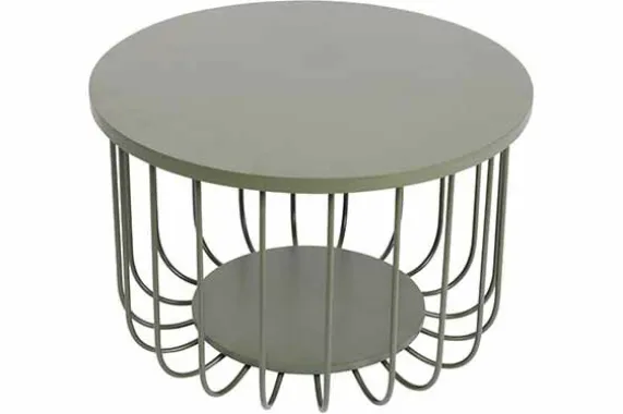 Bijzettafel Groen Rond Metaal Cosy & Home