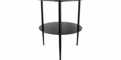 Bijzettafel 40 x 50 cm Zwart Patio