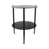 Bijzettafel 36 x 46 cm Zwart Patio