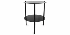 Bijzettafel 36 x 46 cm Zwart Patio