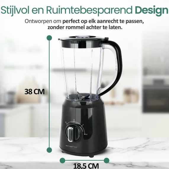 Blender Smoothie Maker Zwart Emerio
