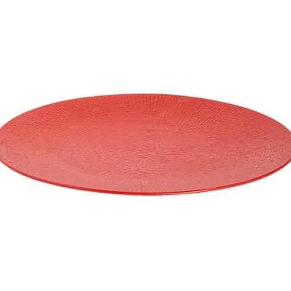 Bord 27 cm rood Cubical