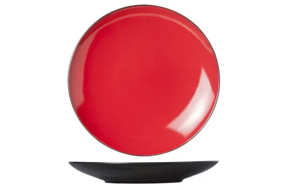 Bord 28 cm rood Finesse