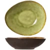 Bord diep ovaal groen 19,5 cm Mossa