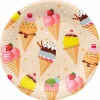 Bord karton 23 cm Icecream set van 8 PAW