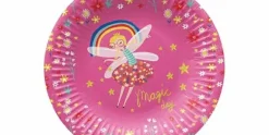 Bord karton 18 cm Unicorn set van 8 PAW