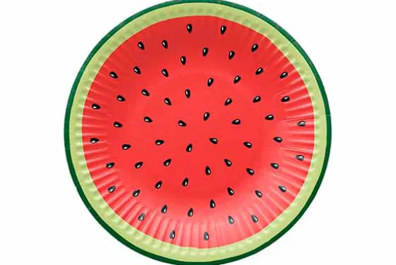 Bord karton 18 cm watermeloen set van 8 PAW