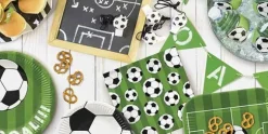 Bord karton vierkant 23 cm voetbal set van 8 PAW