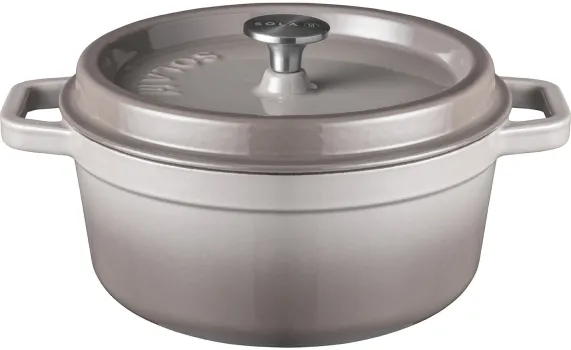 Braadpan 28 cm gietijzer grijs Sola