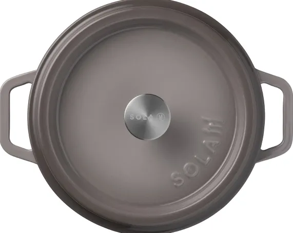 Braadpan 28 cm gietijzer grijs Sola