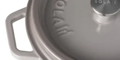 Braadpan 28 cm gietijzer grijs Sola