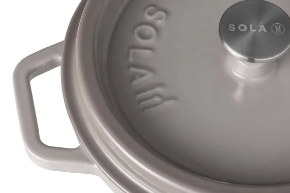 Braadpan 28 cm gietijzer grijs Sola