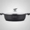 Braadpan 26 cm marmeren coating laag model