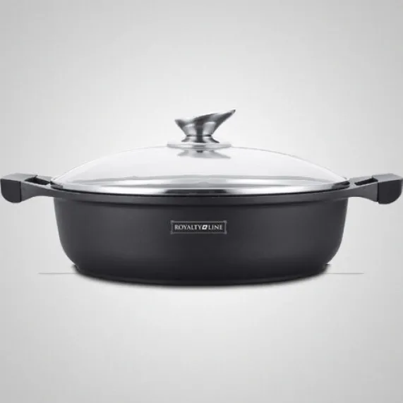 Braadpan 26 cm marmeren coating laag model