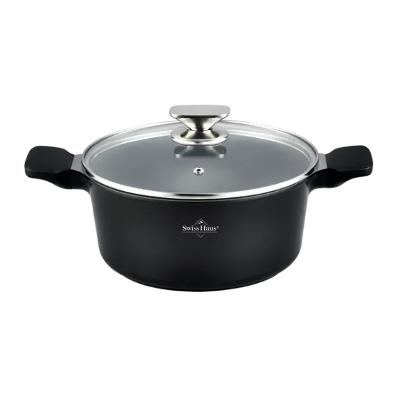 Braadpan 24 cm marmeren coating 4 liter