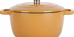Braadpan gietijzer 20 cm geel Fontestic