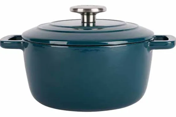 Braadpan gietijzer 20 cm groen petrol Fontestic