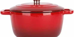 Braadpan gietijzer 20 cm rood Fontestic