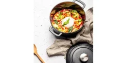 Braadpan gietijzer 24 cm zwart Fontestic