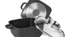 Braadpan Keramische Coating 28 cm Zwart Vierkant Brunbeste