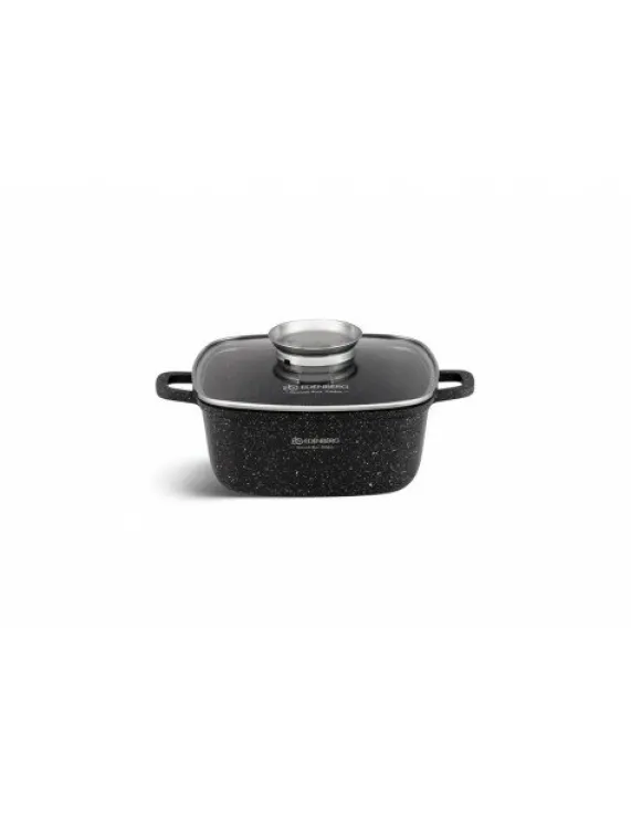Braadpan Keramische Coating 22 cm Zwart Vierkant Edënbërg Black Line
