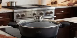 Braadpan laag 34 cm marmeren coating