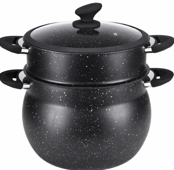 Couscous pan RVS 11 liter marmeren coating