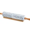 Deegroller set 45 cm marmer hout