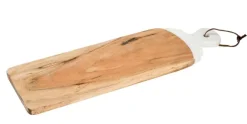 Dienblad hout en marmer 49 x 16 cm