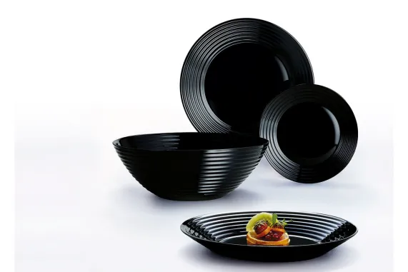 Diep bord 23,5 cm Harena Black