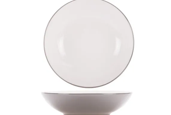 Diep bord rond Vince grijs 20 cm