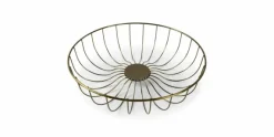 Draadmand 35 cm goud Octo