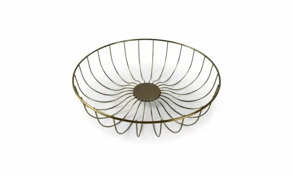Draadmand 35 cm goud Octo