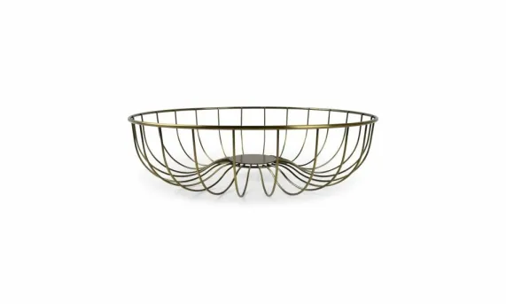 Draadmand 35 cm goud Octo