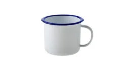 Drinkbeker met oor 8cm emaille look