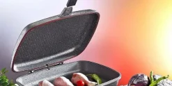 Dubbele grillpan 28 cm
