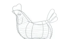 Eiermand kip wit Wire