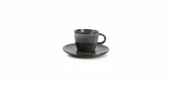 Espressokop 9 cl en Schotel groen/blauw Stitch