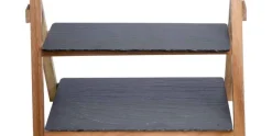 Etagere leisteen- hout 40 cm
