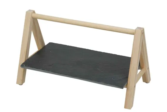 Etagere leisteen- hout 29 cm