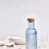 Fles 1 liter met kurk Raya Blauw
