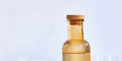 Fles 1 liter met kurk Raya Oker