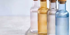 Fles 1 liter met kurk Raya Oker